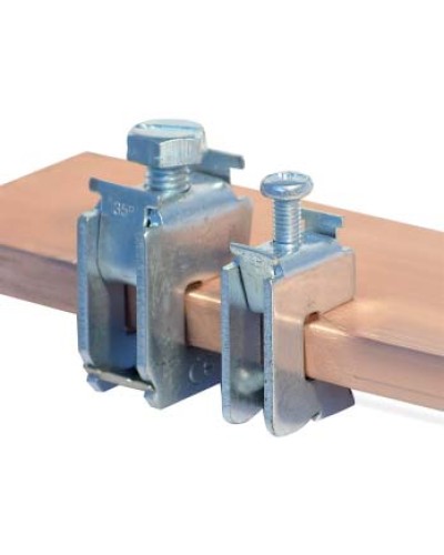 Шинная клемма для кабеля, сечение шины 5 мм, кабель 1,5-16 мм DKC R5BC0516 в Новороссийске Аксессуары для лотков Pintop.ru