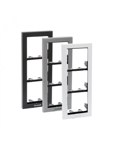 Рамка iKall на 3 модуля, антрацит Comelit в Новороссийске Малоабонентные видеодомофоны Pintop.ru