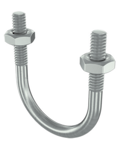 Скоба монтажная U-образная с резьбой М6 с гайками для труб d 1/2 DKC BHU11012 в Новороссийске Держатели, клипсы, скобы Pintop.ru