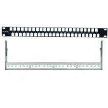 Наборная коммутационная панель 19”, 1U, 48 портов UTP/FTP Eurolan (27F-00-48BL)