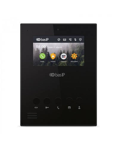 Видеодомофон BAS-IP AU-04LA BLACK в Новороссийске Абонентские видеоустройства Pintop.ru