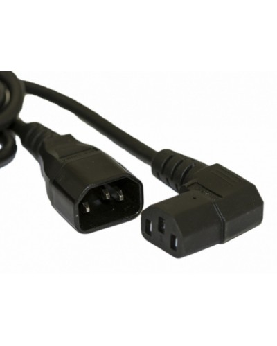 Кабель питания монитор-компьютер Hyperline PWC-IEC13A-IEC14-1.0-BK в Новороссийске Аксессуары для стоек и шкафов Pintop.ru