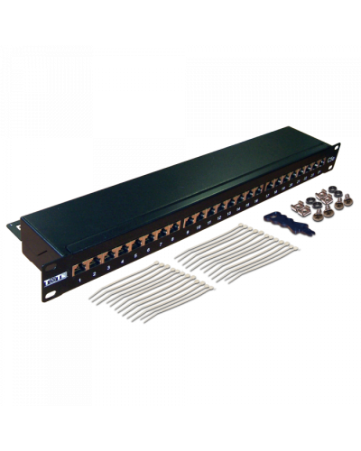 Патч-панель 24 порта, STP, кат.6, 1U TWT (TWT-PP24STP/6) в Новороссийске Патч панель Pintop.ru