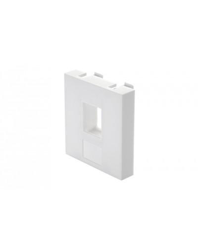 Адаптер 45 × 45 мм для 1 мультимедиа-модуля Keystone без шторки, белый Eurolan (16B-45-11WT) в Новороссийске Модули Keystone Pintop.ru