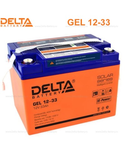 Аккумулятор свинцово-кислотный Delta GEL 12-33 в Новороссийске Электротехническое оборудование Pintop.ru