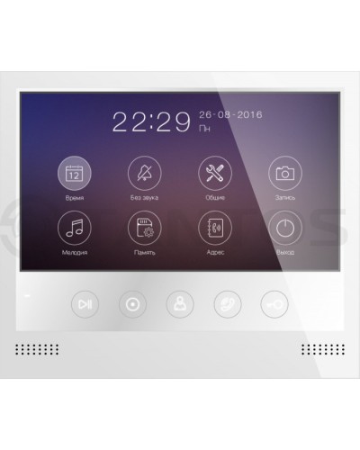 Монитор цветного видеодомофона формата AHD с сенсорными кнопками и возможностью записи фото или видео по вызову на microSD карту Tantos Selina HD M в Новороссийске Абонентские видеоустройства Pintop.ru