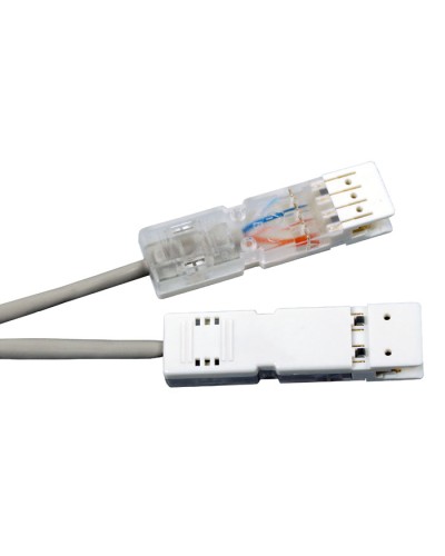 Патч-корд 110 тип-110 тип, 2 пары, Cat.5, LSZH, 2 м серый Hyperline PC-110-110-2P-C5-2M-LSZH-GY в Новороссийске Патч-корды и пигтейлы Pintop.ru