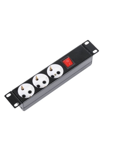 Блок силовых розеток 10 без шнура с выключателем, 3 розетки (черный) ЦМО БР-3П-10-9005 в Новороссийске Блоки розеток Pintop.ru