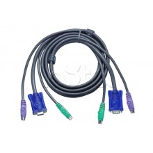 КВМ-кабель тонкий с интерфейсами PS/2, VGA (1.8м) ATEN 2L-5002P/C