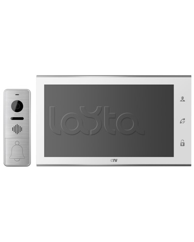 Комплектвидеодомофона CTV-DP4105AHD (белый) в Новороссийске Комплекты домофонов Pintop.ru