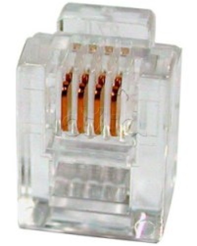 Разъем телефонный RJ11 (6P4C) Cabeus в Новороссийске Коннекторы и разъемы Pintop.ru