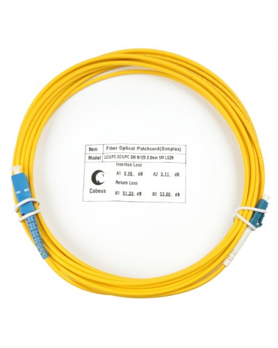 Шнур оптический simplex LC-SC 9/125 sm 7м LSZH Cabeus FOP(s)-9-LC-SC-7m в Новороссийске Патч-корды оптические Pintop.ru