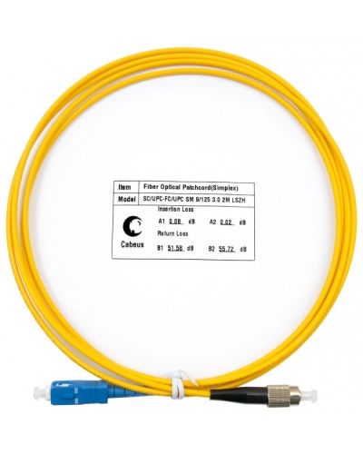 Шнур оптический simplex SC-FC 9/125 SM 2 м LSZH в Новороссийске Патч-корды оптические Pintop.ru