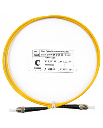 Шнур оптический simplex ST-ST 9/125 sm 1м LSZH Cabeus FOP(s)-9-ST-ST-1m в Новороссийске Патч-корды оптические Pintop.ru