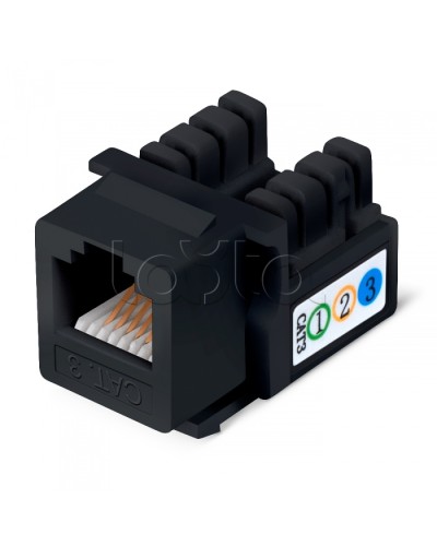 Вставка Cabeus KJ-RJ12-90-BK в Новороссийске Модули Keystone Pintop.ru