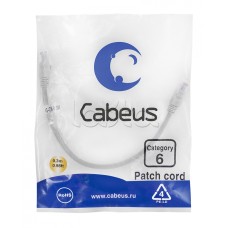 Патч-корд UTP, категория 6, 0.3 м, неэкранированный, серый Cabeus PC-UTP-RJ45-Cat.6-0.3m