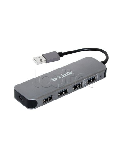 Концентратор с 4 портами USB 2.0 D-Link DUB-H4/E1A в Новороссийске Дополнительное оборудование для сетей Pintop.ru