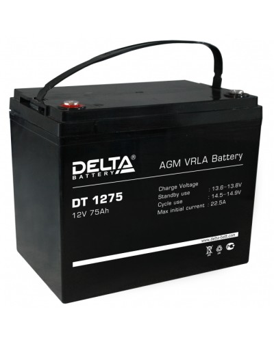 Аккумулятор свинцово-кислотный Delta DT 1275 в Новороссийске Электротехническое оборудование Pintop.ru