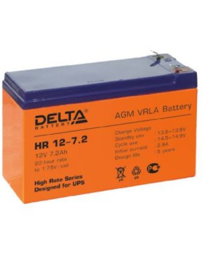 Аккумулятор свинцово-кислотный Delta HR 12-7.2 в Новороссийске Электротехническое оборудование Pintop.ru