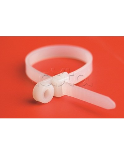 Хомут P6.6 с основанием, белый, 4,8x200 DKC 252205-M в Новороссийске Стяжки-хомуты Pintop.ru