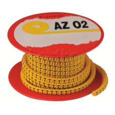 Колечко маркировочное F, 2.5-4мм. черное на желтом DKC AZO3FFBY