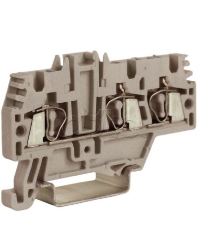 Зажим 2,5 кв.мм серый 1 ввод/2 вывода DKC ZHM510GR в Новороссийске Держатели, клипсы, скобы Pintop.ru