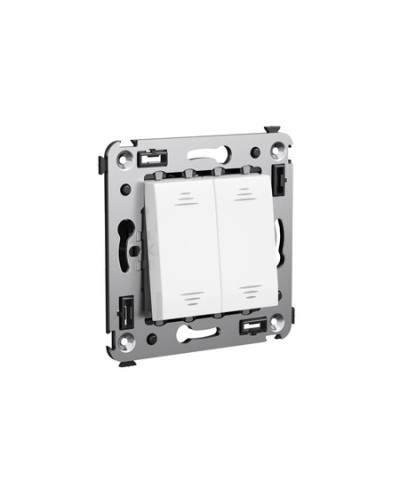 Выключатель двухклавишный в стену, Avanti, Белое облако DKC 4400104 в Новороссийске Аксессуары для стоек и шкафов Pintop.ru