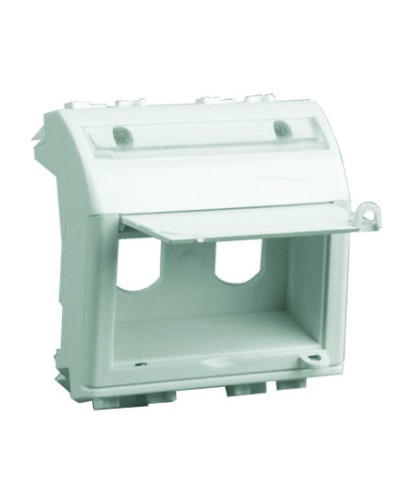 Адаптер для двух оптоволоконных разъемов типа ST, белый, 2 мод. DKC 76615B в Новороссийске Аксессуары для кабель-канала Pintop.ru