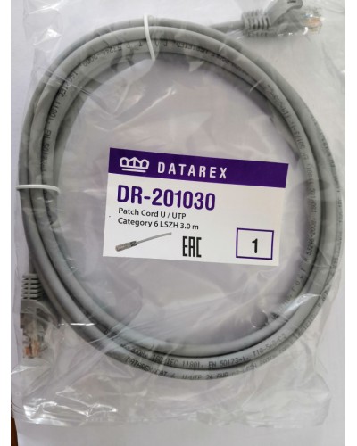 Шнур коммутационный категории 6 Datarex DR-201005 в Новороссийске Патчкорды (медные) Pintop.ru