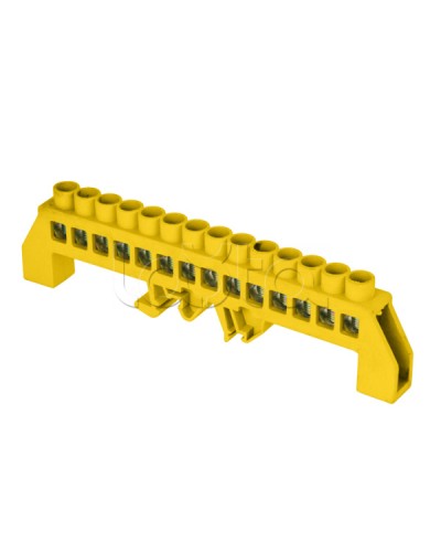 Шина 0 РЕ (8х12мм) 14 отверстий латунь желтый нейлоновый корпус комбинированный EKF PROxima (sn0-125-14-dpe) в Новороссийске Аксессуары для стоек и шкафов Pintop.ru