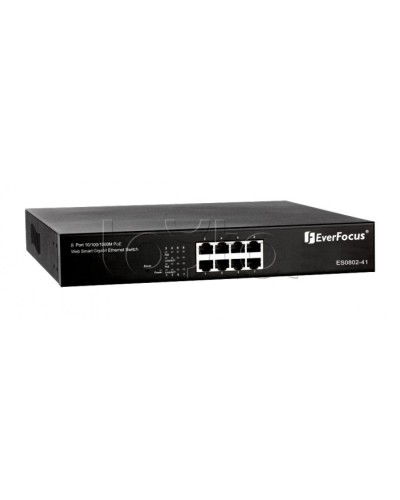 Коммутатор PoE 8-портовый EverFocus ES0802-41 в Новороссийске Коммутаторы Pintop.ru