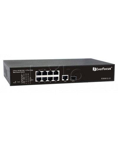Коммутатор PoE 8-портовый EverFocus ES0812-31 в Новороссийске Коммутаторы Pintop.ru