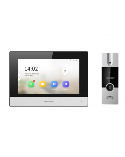 Комплект с видеодомофоном и вызывной панелью Hikvision DS-KIS302-P в Новороссийске Комплекты домофонов Pintop.ru