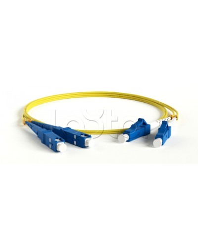 Патч-корд волоконно-оптический Hyperline FC-D2-9-LC/UR-SC/UR-H-10M-LSZH-YL в Новороссийске Патч-корды оптические Pintop.ru