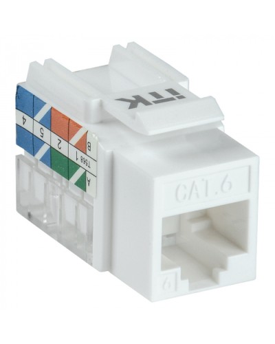 Модуль Keystone Jack кат.5E UTP 110 IDC 90град ITK CS1-1C5EU-11 в Новороссийске Модули Keystone Pintop.ru