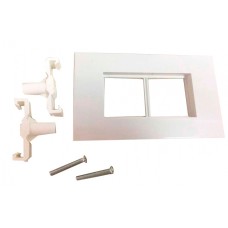 Суппорт с рамкой для короба 120х50 мм, 45х45 мм, белый LANMASTER (LAN-CT120-F45x45-WH)