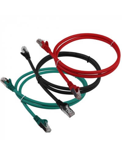 Патч-корд LSZH FTP кат.6, 10 м, черный LANMASTER LAN-PC45/S6-10-BK в Новороссийске Патч-корды и пигтейлы Pintop.ru