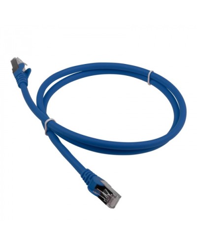 Патч-корд LSZH FTP кат.6A, 10 м, синий LANMASTER LAN-PC45/S6A-10-BL в Новороссийске Патч-корды и пигтейлы Pintop.ru