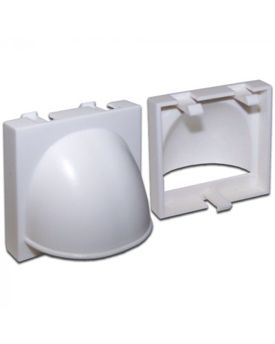 Кабельный ввод открытый, 45х45, белый LANMASTER (LAN-SIP-23CO-WH) в Новороссийске Аксессуары для кабель-канала Pintop.ru