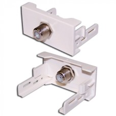 Вставка Mosaic 22.5x45 с RF-адаптером F-81, белая LANMASTER (LAN-WA-LP-RF-WH)