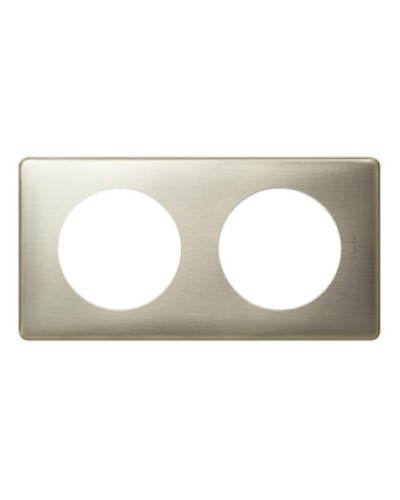 Рамка 2 поста титан Celiane Legrand 068902 в Новороссийске Аксессуары для кабель-канала Pintop.ru