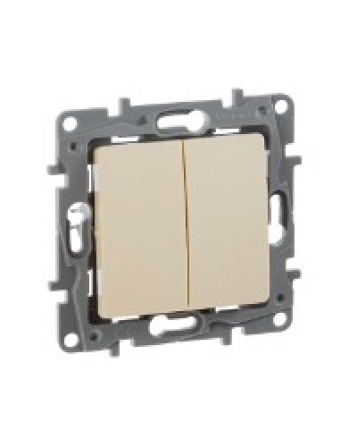 Переключатель двухклавишный 10AX Plus Legrand 672312 в Новороссийске Аксессуары для кабель-канала Pintop.ru