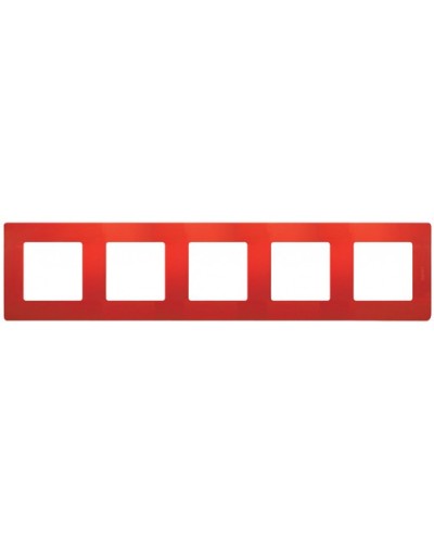 Рамка 5 постов Etika красный Legrand 672535 в Новороссийске Аксессуары для кабель-канала Pintop.ru
