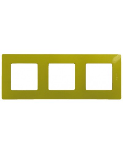 Рамка 3 поста Etika зеленый папоротник Legrand 672543 в Новороссийске Аксессуары для кабель-канала Pintop.ru