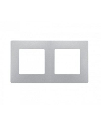 Рамка 2 поста Etika алюминий Legrand 672552 в Новороссийске Аксессуары для кабель-канала Pintop.ru