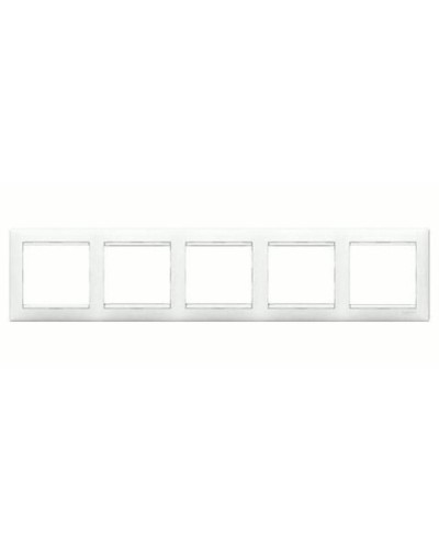 Рамка 5 постов горизонтальный монтаж белый Valena Legrand 774455 в Новороссийске Аксессуары для кабель-канала Pintop.ru