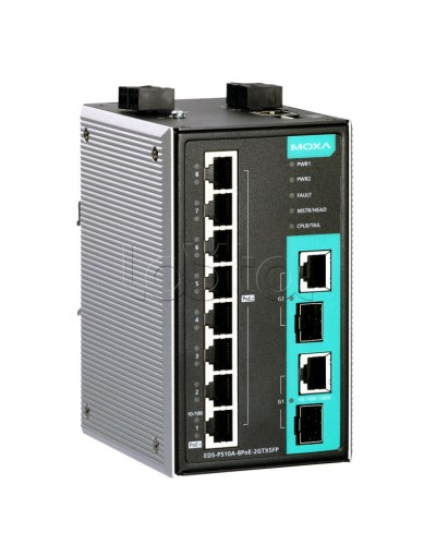 Коммутатор PoE 10-портовый Moxa EDS-P510A-8PoE-2GTXSFP-T в Новороссийске Коммутаторы Pintop.ru