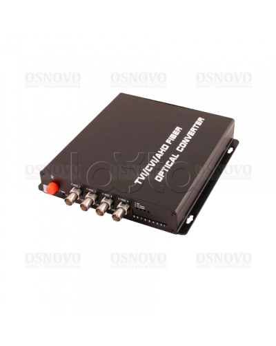 Приёмник 4 каналов видео оптический OSNOVO RA-H4/1F в Новороссийске Видеоусилители, Модуляторы, Делители Pintop.ru