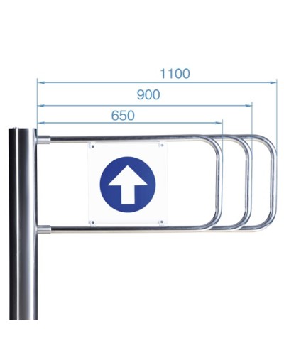 Створка для стойки калитки PERCo-AG-1100 (1100мм) в Новороссийске Ограждения Pintop.ru
