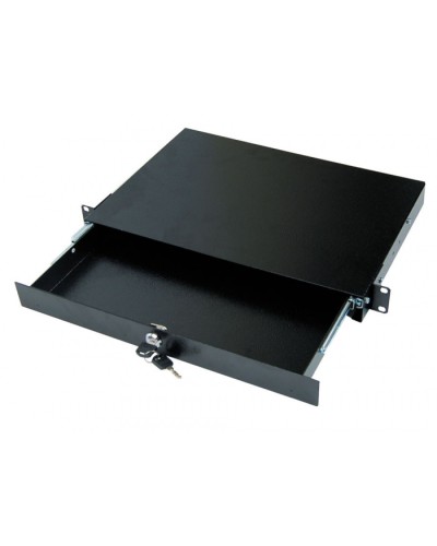 Полка под клавиатуру, выдвижная 1U TLK TLK-KB1-BK в Новороссийске Полки для шкафов и стоек Pintop.ru